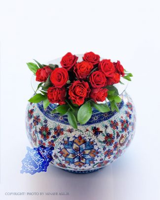 گلدان میناکاری شده